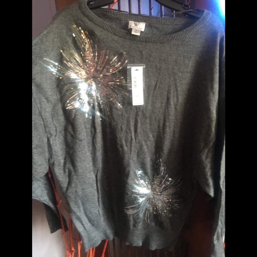 Dark Heather Grey Sm Worthington  sweater